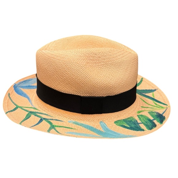 SensiStudio Hand Painted Panama Hat - Picture 2 of 5
